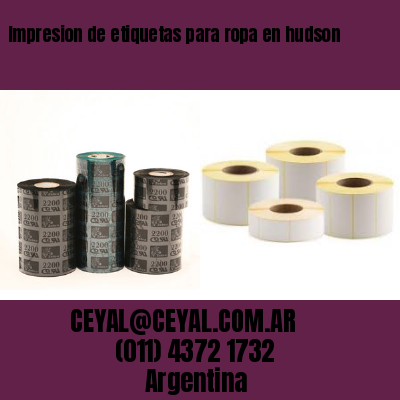 Impresion de etiquetas para ropa en hudson