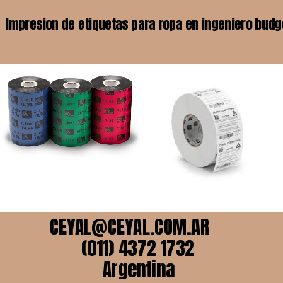 Impresion de etiquetas para ropa en ingeniero budge