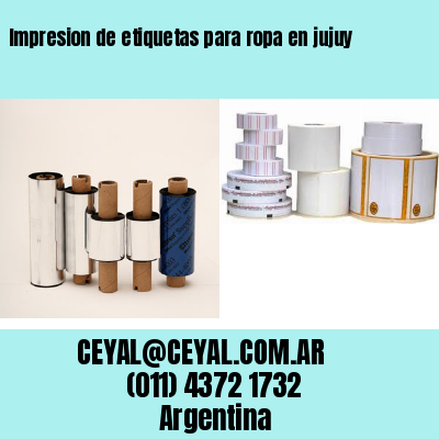 Impresion de etiquetas para ropa en jujuy