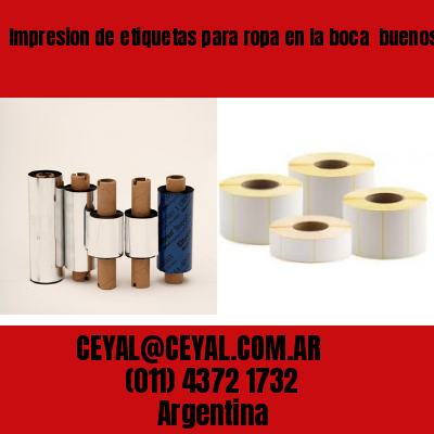 Impresion de etiquetas para ropa en la boca  buenos aires