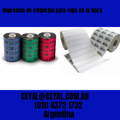 Impresion de etiquetas para ropa en la boca