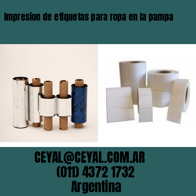 Impresion de etiquetas para ropa en la pampa