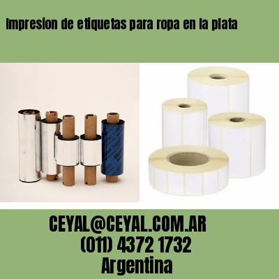 Impresion de etiquetas para ropa en la plata