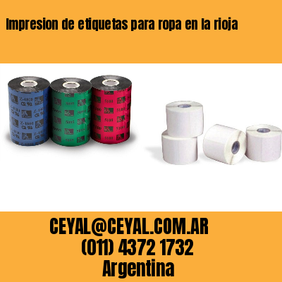 Impresion de etiquetas para ropa en la rioja