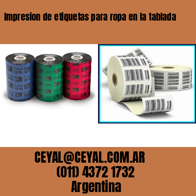 Impresion de etiquetas para ropa en la tablada