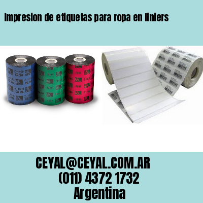 Impresion de etiquetas para ropa en liniers