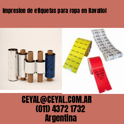 Impresion de etiquetas para ropa en llavallol