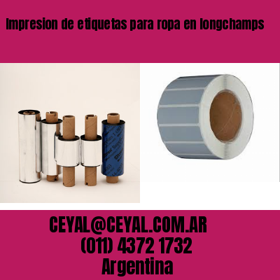 Impresion de etiquetas para ropa en longchamps
