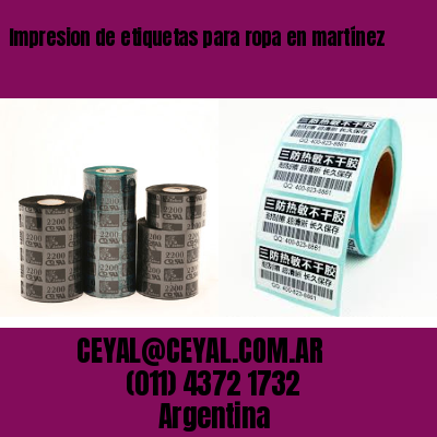 Impresion de etiquetas para ropa en martínez