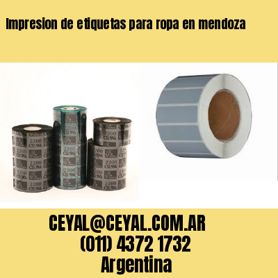 Impresion de etiquetas para ropa en mendoza