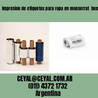 Impresion de etiquetas para ropa en monserrat  buenos aires