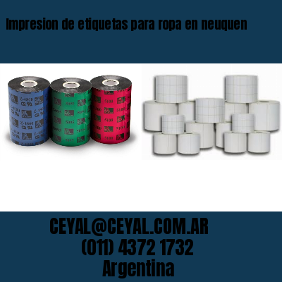 Impresion de etiquetas para ropa en neuquen
