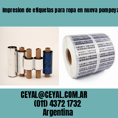 Impresion de etiquetas para ropa en nueva pompeya