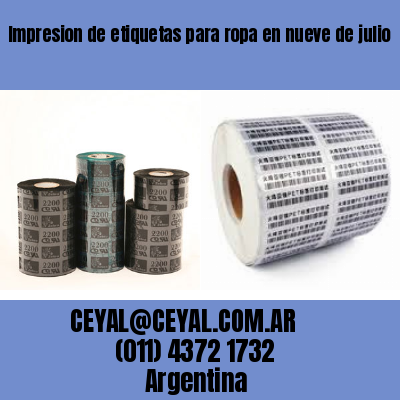 Impresion de etiquetas para ropa en nueve de julio