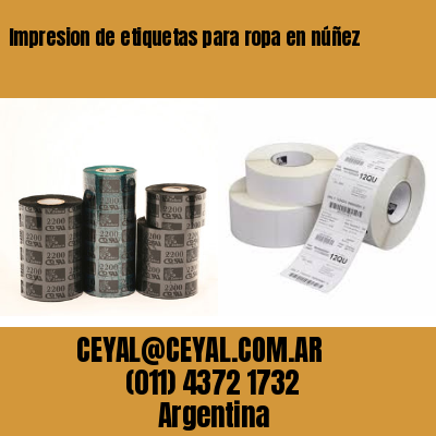 Impresion de etiquetas para ropa en núñez
