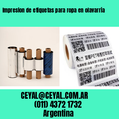 Impresion de etiquetas para ropa en olavarría
