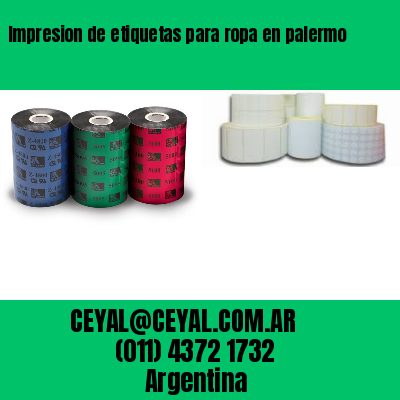Impresion de etiquetas para ropa en palermo