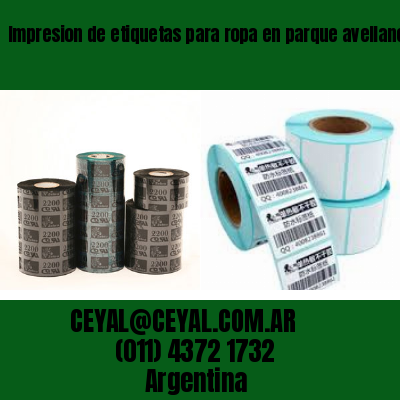 Impresion de etiquetas para ropa en parque avellaneda