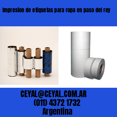 Impresion de etiquetas para ropa en paso del rey
