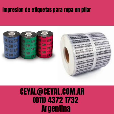 Impresion de etiquetas para ropa en pilar