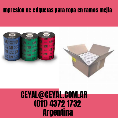 Impresion de etiquetas para ropa en ramos mejía