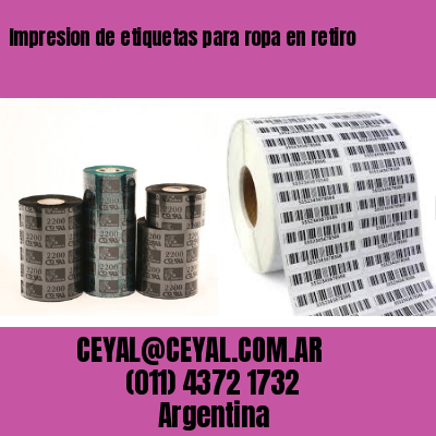 Impresion de etiquetas para ropa en retiro
