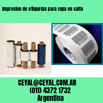 Impresion de etiquetas para ropa en salta