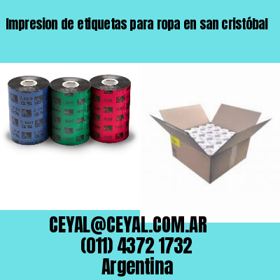 Impresion de etiquetas para ropa en san cristóbal