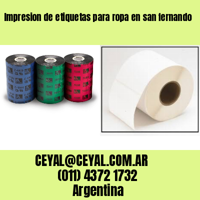 Impresion de etiquetas para ropa en san fernando