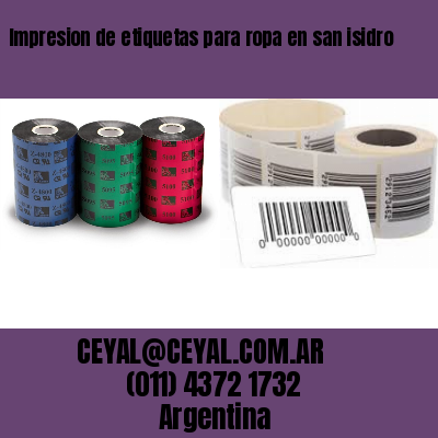 Impresion de etiquetas para ropa en san isidro