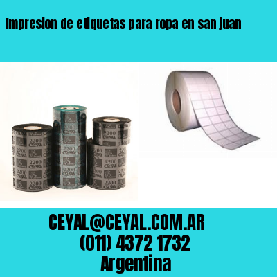 Impresion de etiquetas para ropa en san juan