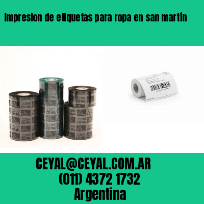 Impresion de etiquetas para ropa en san martín