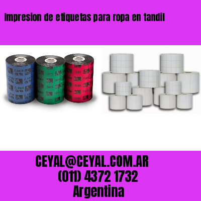 Impresion de etiquetas para ropa en tandil