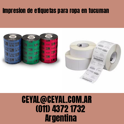 Impresion de etiquetas para ropa en tucuman