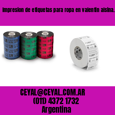 Impresion de etiquetas para ropa en valentin alsina. veinticinco de mayo