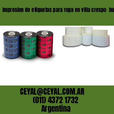 Impresion de etiquetas para ropa en villa crespo  buenos aires
