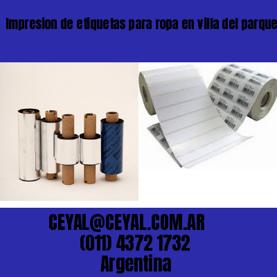 Impresion de etiquetas para ropa en villa del parque  buenos aires