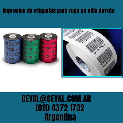 Impresion de etiquetas para ropa en villa devoto