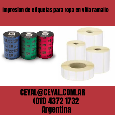 Impresion de etiquetas para ropa en villa ramallo