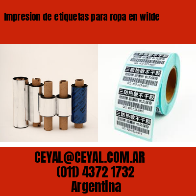 Impresion de etiquetas para ropa en wilde