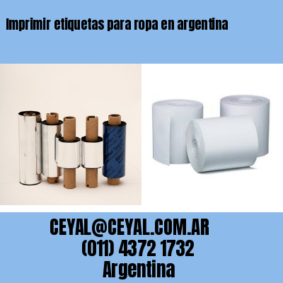 Imprimir etiquetas para ropa en argentina