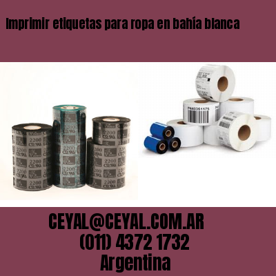 Imprimir etiquetas para ropa en bahía blanca