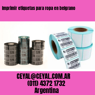 Imprimir etiquetas para ropa en belgrano