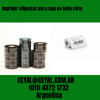 Imprimir etiquetas para ropa en bella vista