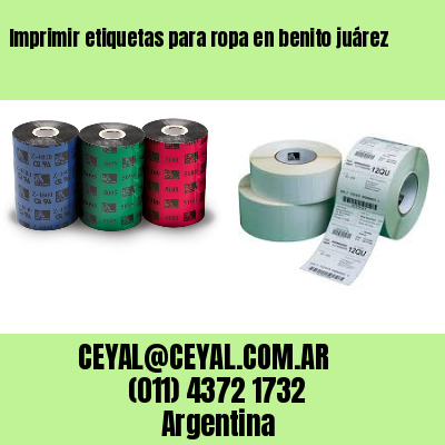 Imprimir etiquetas para ropa en benito juárez