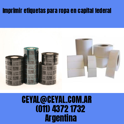 Imprimir etiquetas para ropa en capital federal