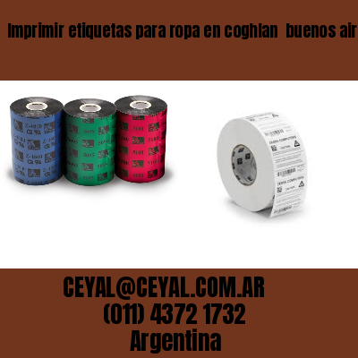 Imprimir etiquetas para ropa en coghlan  buenos aires
