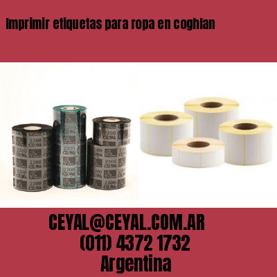 Imprimir etiquetas para ropa en coghlan