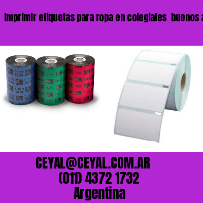 Imprimir etiquetas para ropa en colegiales  buenos aires