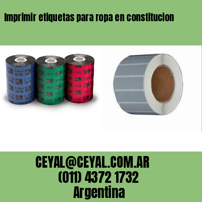 Imprimir etiquetas para ropa en constitucion